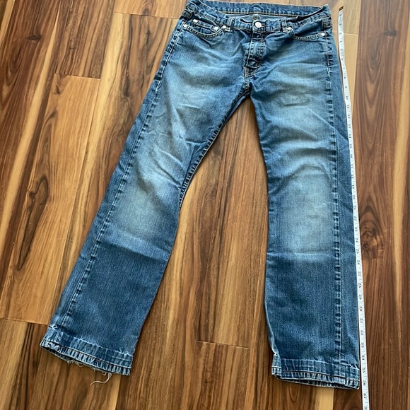 Lacoste 40 alligator 40 LBH Blue Jeans Boys Denim Pockets Zipper belt loops play - Picture 15 of 16